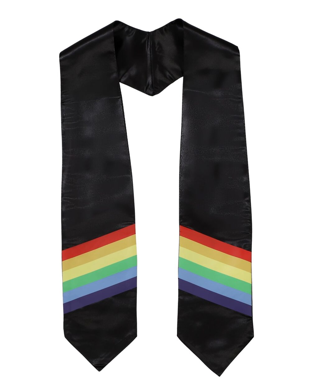 3993 Graduation Twill Rainbow Stole LGBTQ+ Gay Pride Sash for Unisex Adults